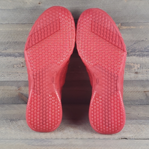 Under Armour CIN Trainers Men's Sneakers Red/Gold - Picture 6 of 10